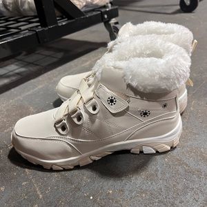 Beautiful woman’s winter boots